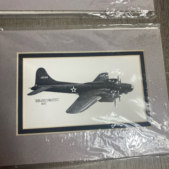 Joe Milich Vintage Airplane Art lot of 6 Aviation Matted 8x6 Nursery Wall Office - Picture 7 of 11